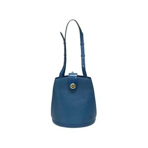 LOUIS VUITTON Cluny Shoulder Bag Epi Leather Blue
